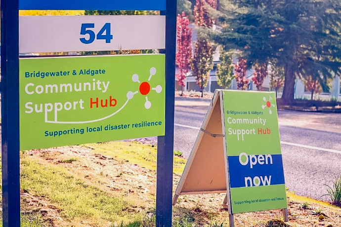 When open, you'll find these signs at the entry to the Village Well